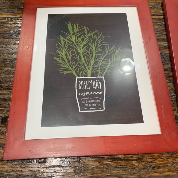 Adorable Prints Rosemary Basil Kitchen Dining Room Art IKEA Framed - Picture 4 of 13